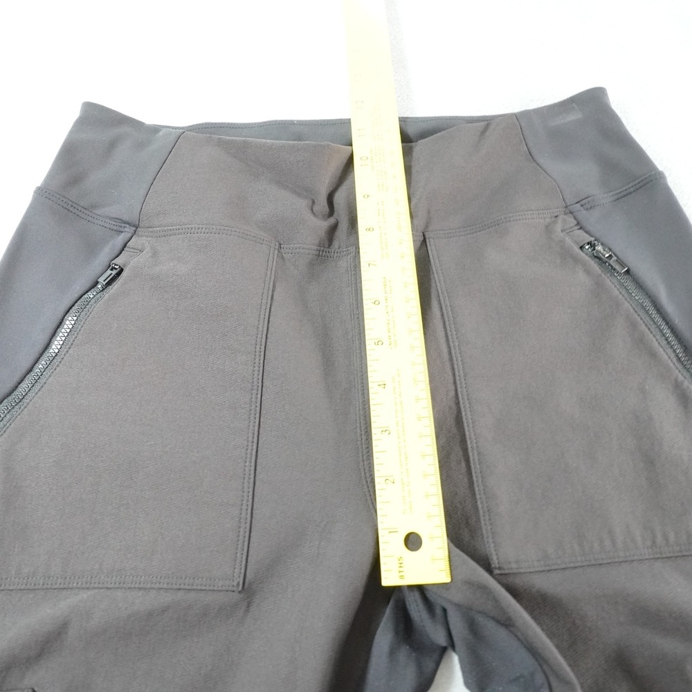 Athleta Headlands Hybrid Cargo II Tight Legging 12 Black Zip Pockets Hiking Pant - Picture 6 of 11